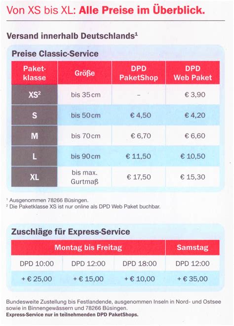 dpd preise pakete.